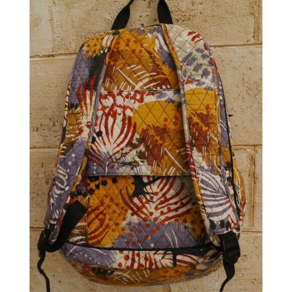 Vera Bradley Quilted Painted Feathers Campus Tech Backpack 16 x 12 x 6 Large main image 14